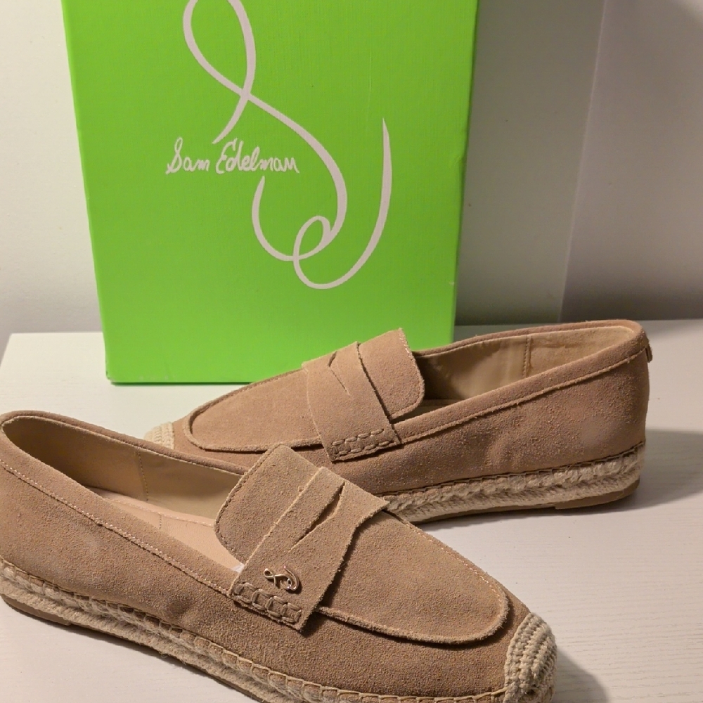 Sam Edelman 8 NIB Suede Loafer Taupe